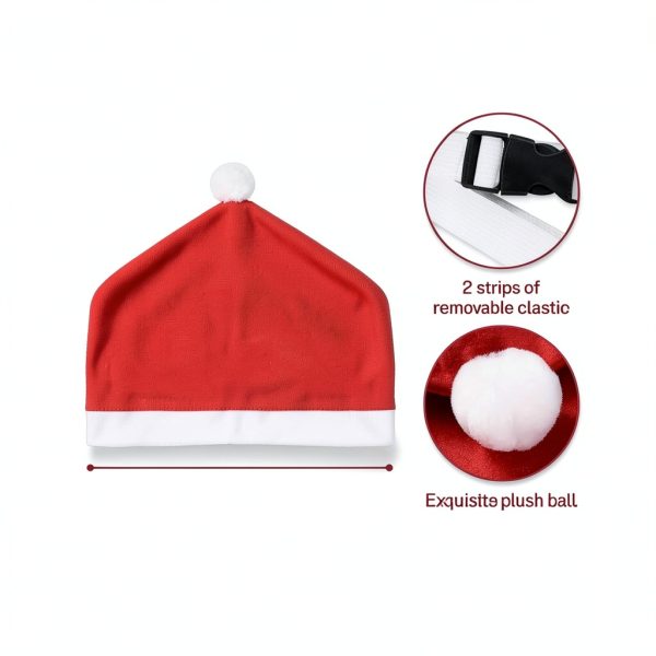 YIJXPOIN Christmas Car Tire Cover Red Non-Woven Universal-1