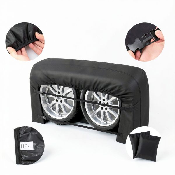 GRABADO Dual Axle Tire Cover 840D Oxford Black-4