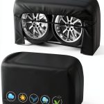 GRABADO Dual Axle Tire Cover 840D Oxford Black-0