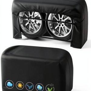 GRABADO Dual Axle Tire Cover 840D Oxford Black-0