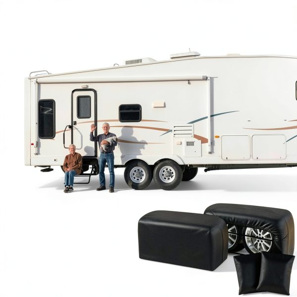 GRABADO Dual Axle Tire Cover 840D Oxford Black-6