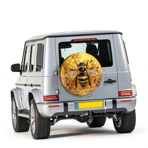 Spare Tire Cover Twistmyst Bee Polyester Universal Fit 16‑inch-6
