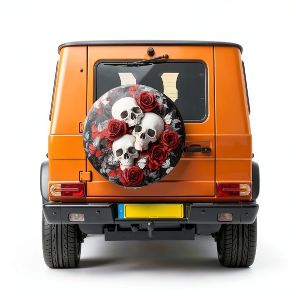 Twistmyst Skull Spare Tire Cover Polyester 16‑31in Universal Fit-2
