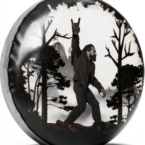 Generic Spare Tire Cover Waterproof Polyester Sasquatch Design-0