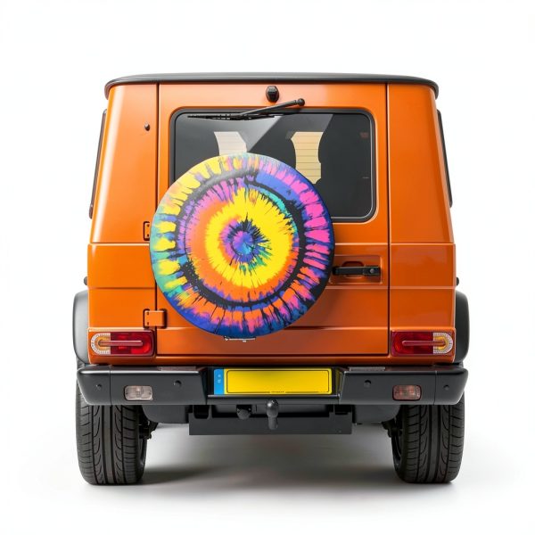 Tie Dye Spare Tire Cover by Twistmyst Polyester RV Car Fit-2