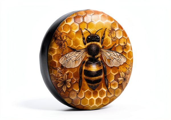 Spare Tire Cover Twistmyst Bee Polyester Universal Fit 16‑inch-4