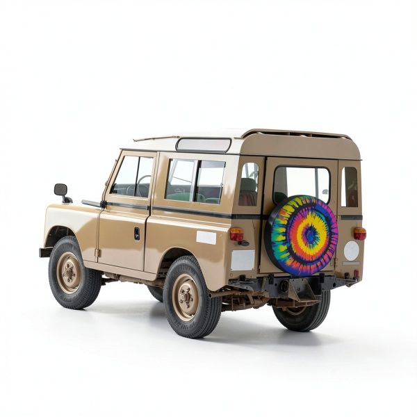 Tie Dye Spare Tire Cover by Twistmyst Polyester RV Car Fit-5