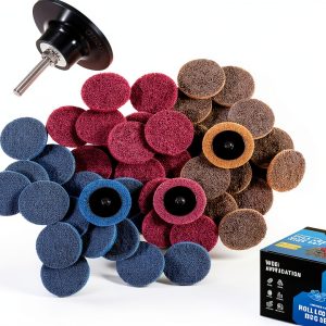 S SATC 46 piece 2 inch sanding disc set Roll Lock for Die Grinder-0